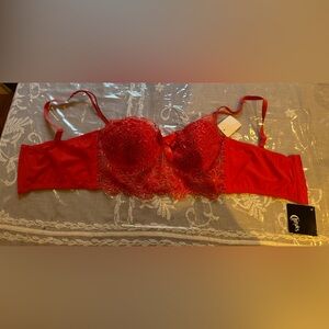Women's Orange Lace Intimate Bra. Made in Italy.